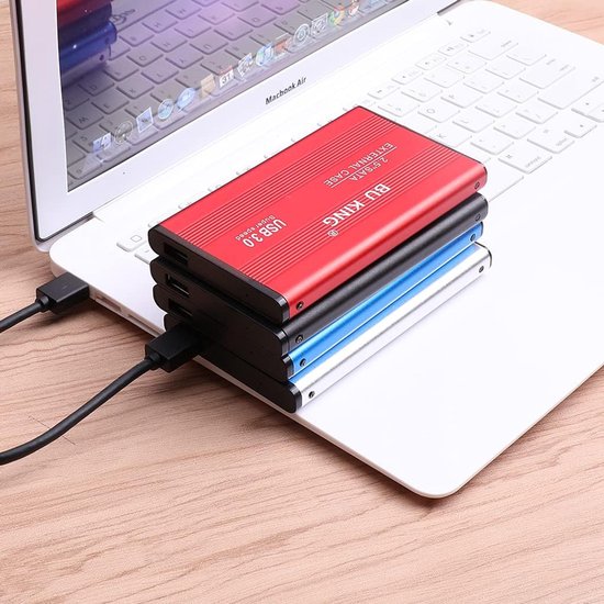 Externe Harde Schijf - Mobiele Opslag - Data Back-up - Snelle USB 3.0 - 13mm Dun - Blauw — afbeelding 4
