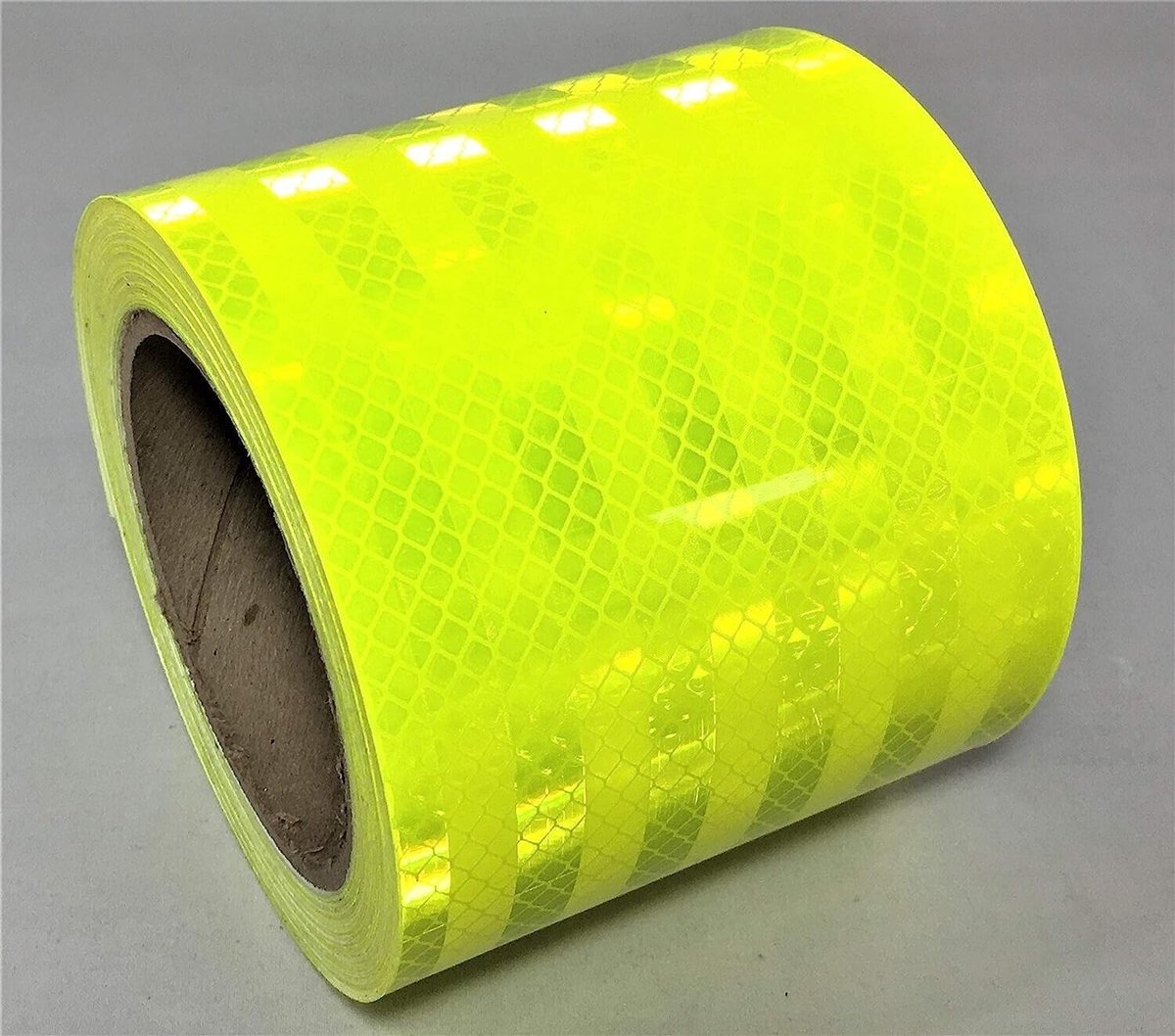 Gevarenstrook Reflecterend - Waarschuwingstape Veiligheid - Zichtbaarheid Vergroten - Hoge Intensiteit Vinyl - 5cm Breed 5 Meter - Kalk Groen