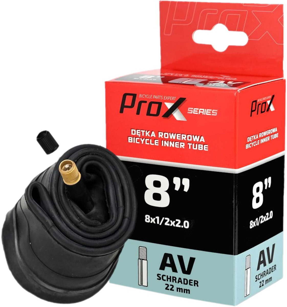 ProX Binnenband 8 1/2 x 2 (50-134) – Kort Recht Autoventiel (AV) 22mm – Geschikt voor Xiaomi M365, Pro 2, 1S, Essential & Elektrische Steppen – Hoogwaardig Butylrubber