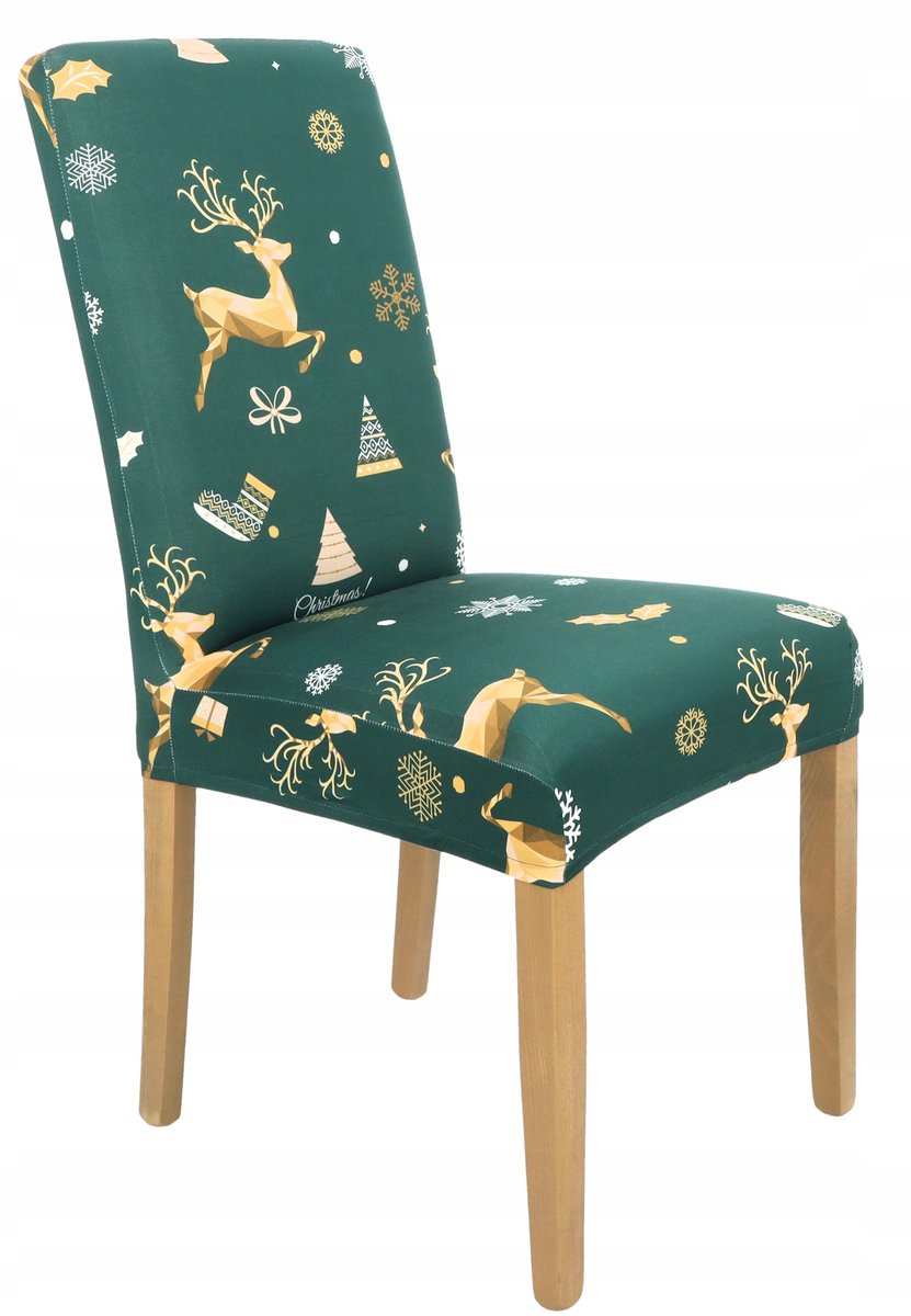 Ubieramy-meble - Groene Stoelhoes - Kerstpatronen - Elastisch