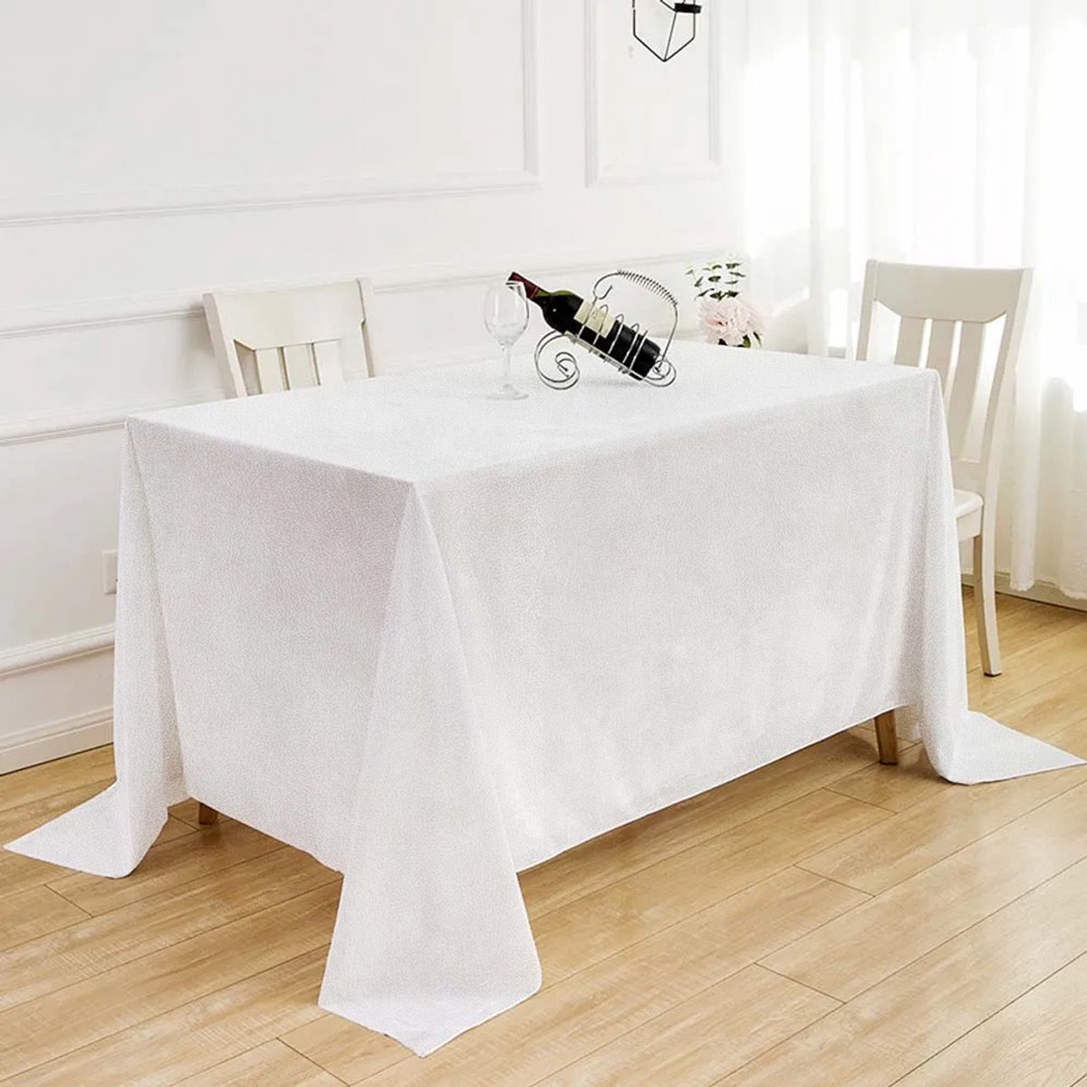 Meble od Nowa - Tafellaken - Mat Velours - Melkwit - 230x230 cm
