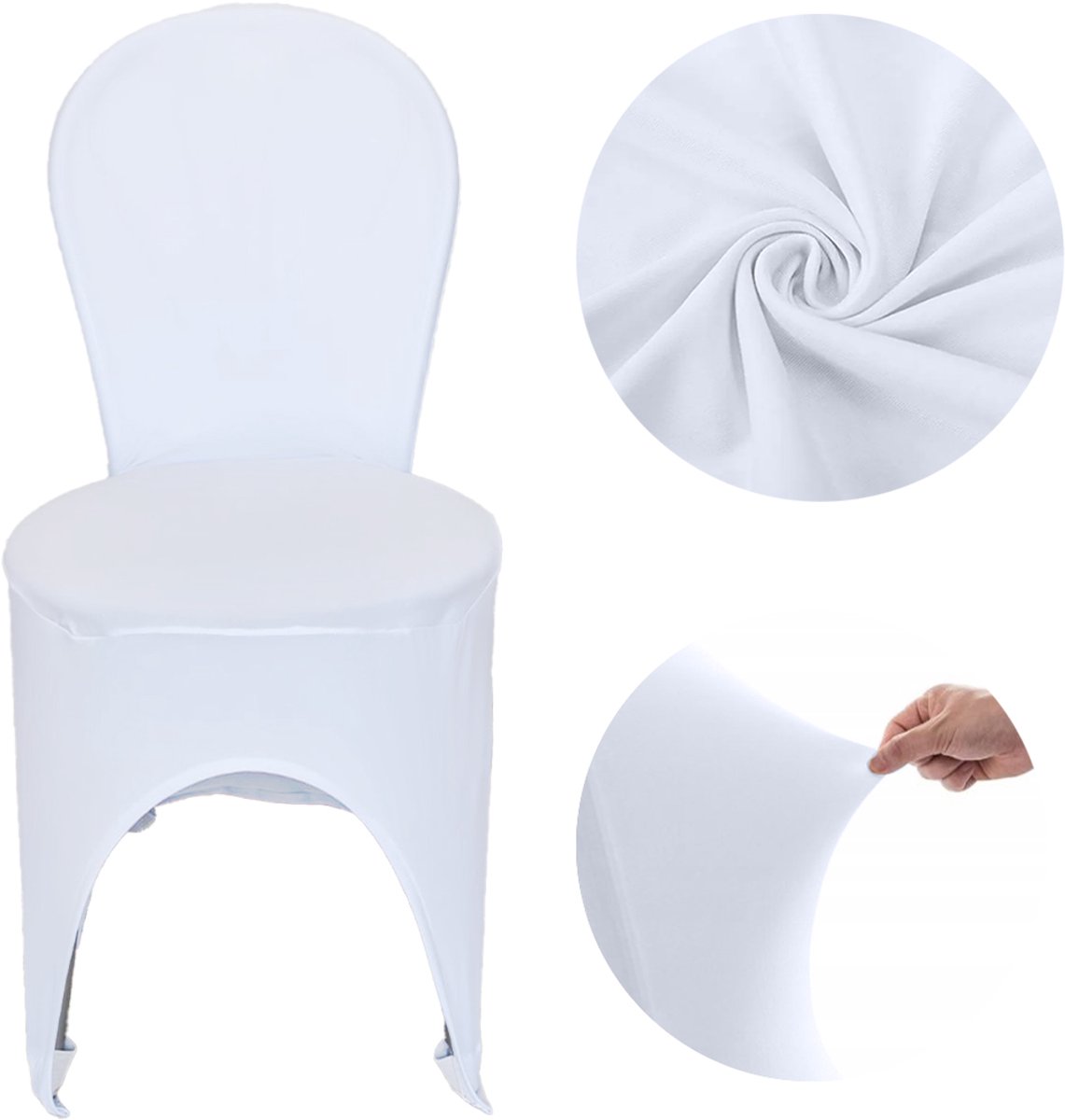 Meble odNowa Tulipan - Stoelbekleding - Wit - Spandex - Elastisch