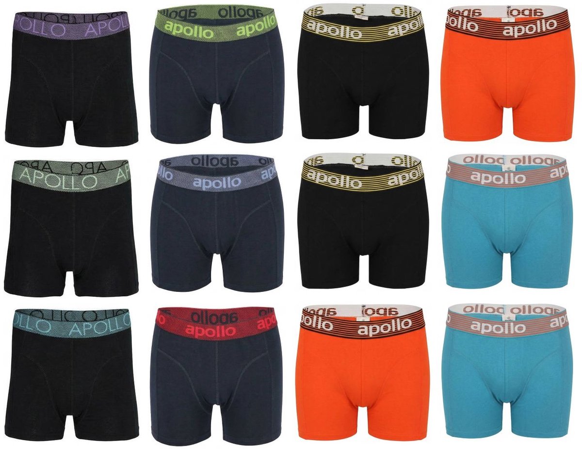 Apollo 12-pack: Uni Color Mix - maat XL