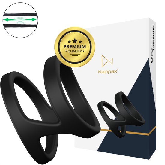 Cockring Siliconen - Nappex™ Uru Penisring voor een Hardere Erectie [Discreet Verzonden] - Rekbare Ballstretcher - Sex Toys voor Mannen en Koppels - Kamasutra - BDSM - Seksspeeltjes Zelf Aftrekken - Erotiek