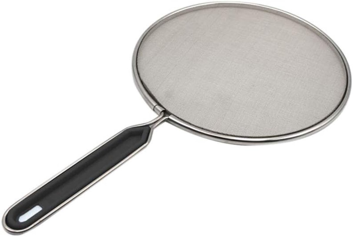 Spatdeksel Koekenpan - Olienet Deksel - Schoon Koken - RVS Fijne Gaas - 25 cm Diameter