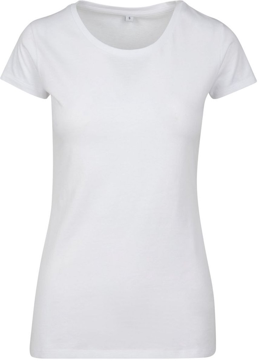 Build Your Brand - Merch Dames T-Shirt - White maat XS