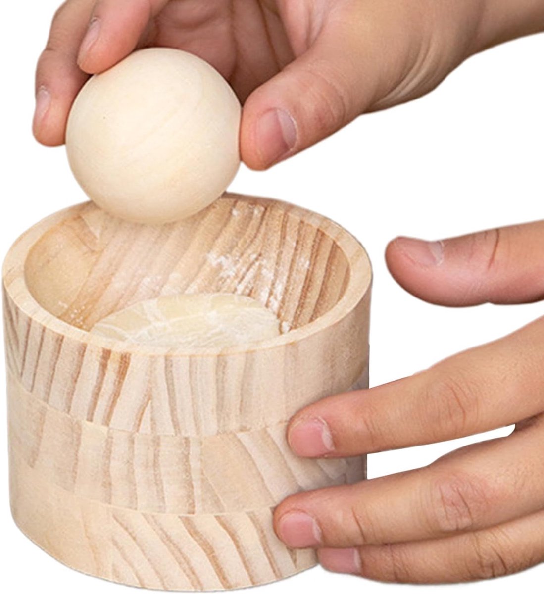 Deegroller Set - Ravioli Maker - Dumplings Maken - Handig Ontwerp - 9.5cm Diameter - Houtkleur