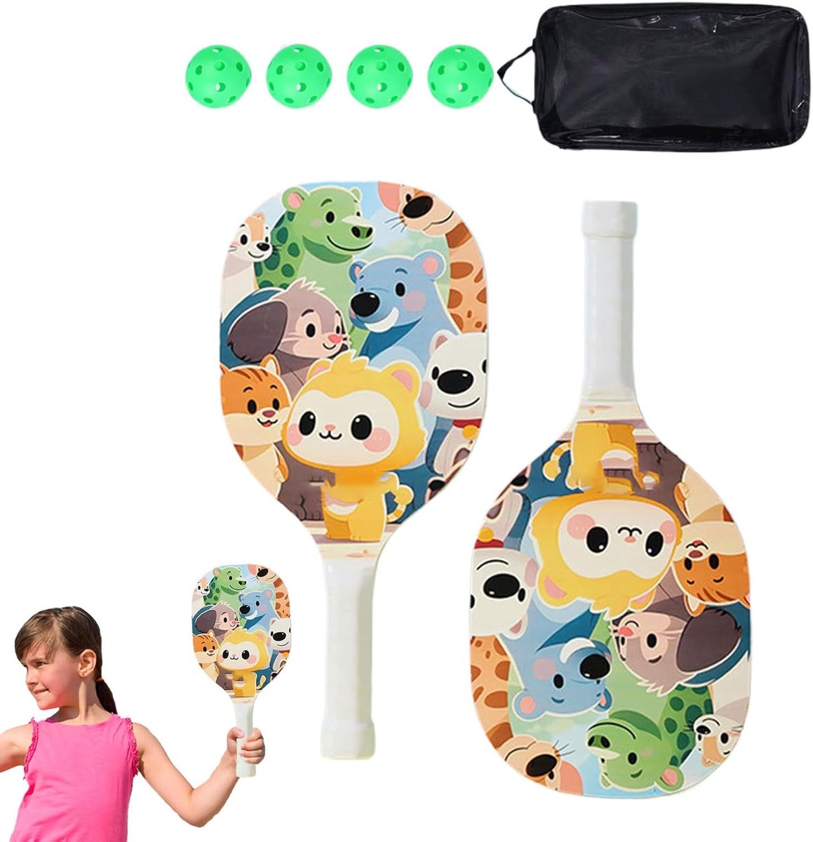Sport rackets - Lichtgewicht set - Buiten spelen - Comfortabele grip - 40 x 30 x 10 cm - Meerkleurig