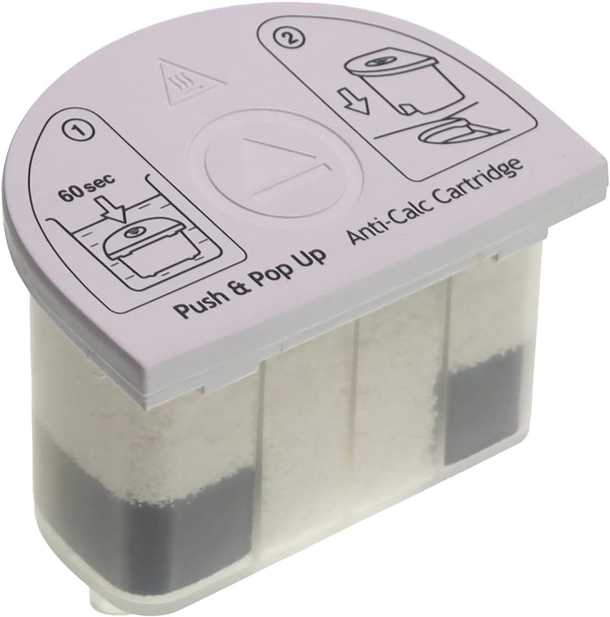 Kalkfilter Stoomstation - Reserveonderdeel Strijkijzer - Schoon Stoomwater - Kalkaanslag Preventie - 12 x 5 x 0.1 cm - Wit