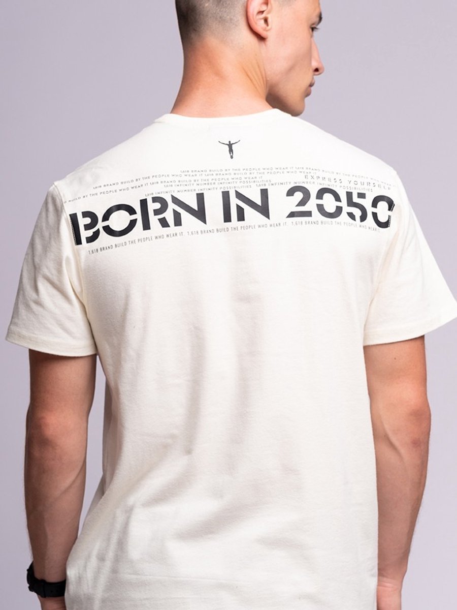 1'618 BORN IN 2050 - Off White Tee