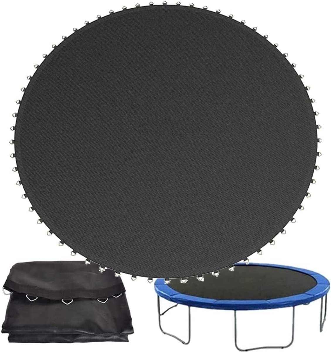 Trampoline Springmat - Vervangend Vlak - Buiten Plezier - Inclusief Gespen - 14ft 88 Gespen - Zwart