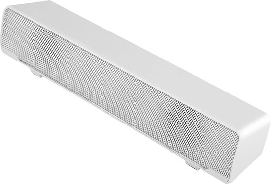 Stereo Soundbar - PC Luidspreker - Thuiskantoor Geluid - Bass Surround Sound - 35 x 11 x 9 cm - Wit — afbeelding 4