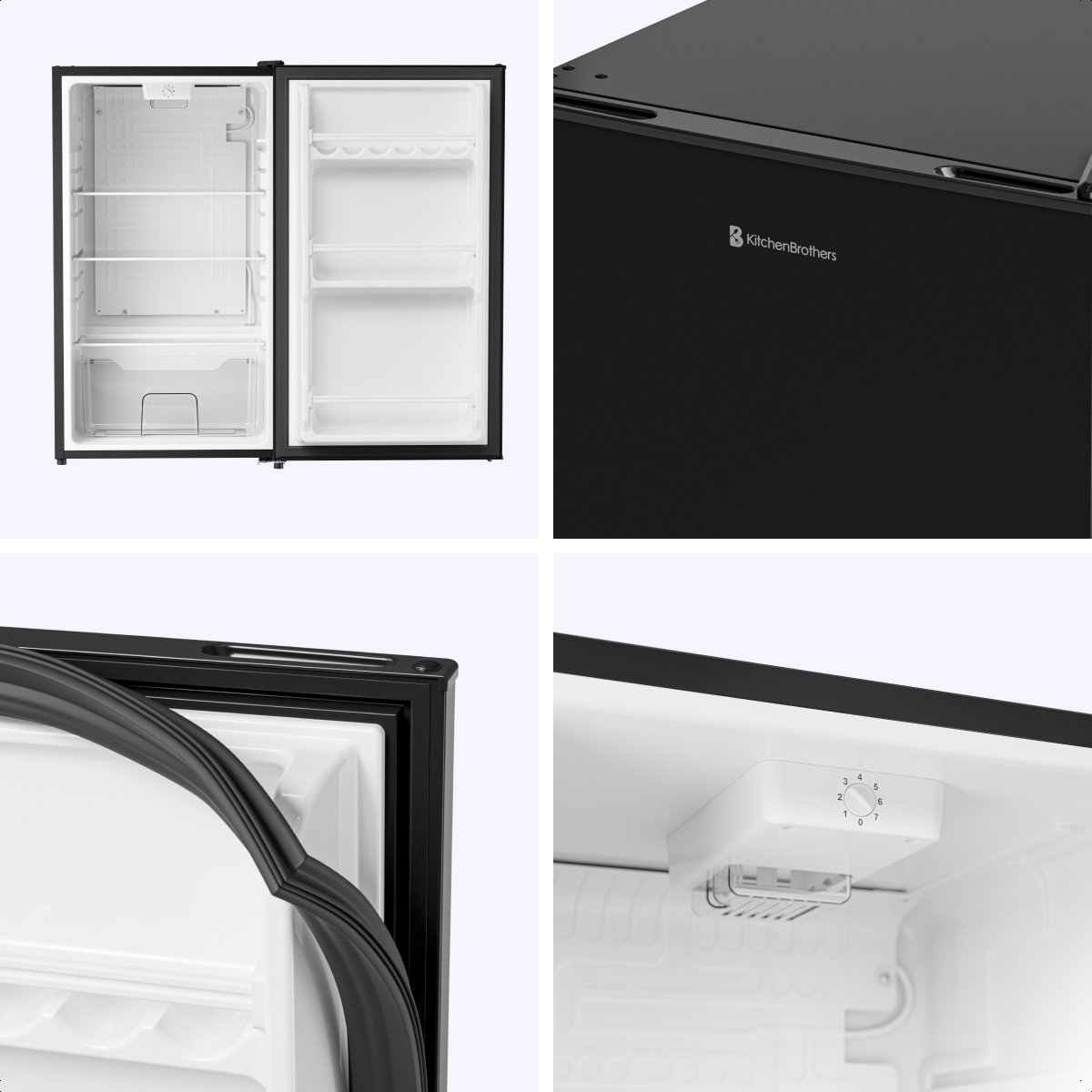 KitchenBrothers Koelkast - 92L - Tafelmodel - IJskast - Frigo - Vrijstaand - Zwart — afbeelding 6