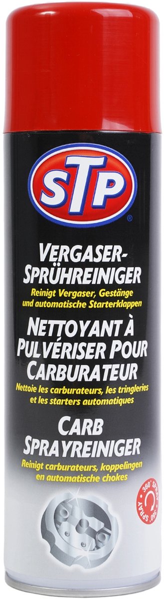 STP carburateurreiniger 500 ml, gasklepreiniger, motorreinigingsspray, choke