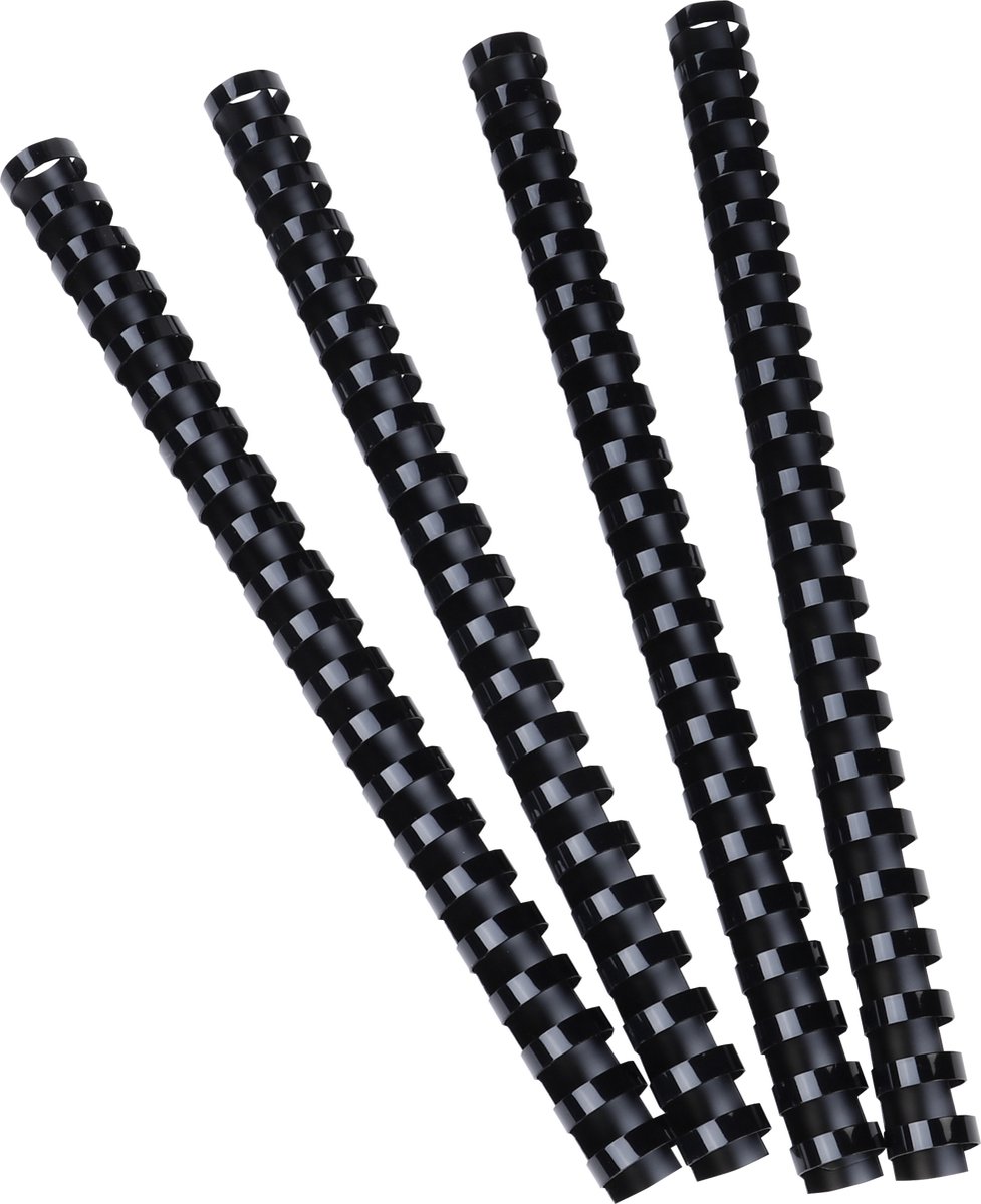 Exacompta Doos van 100 plastic spiraal inbindruggen 16 mm - A4 - Zwart - 75501E