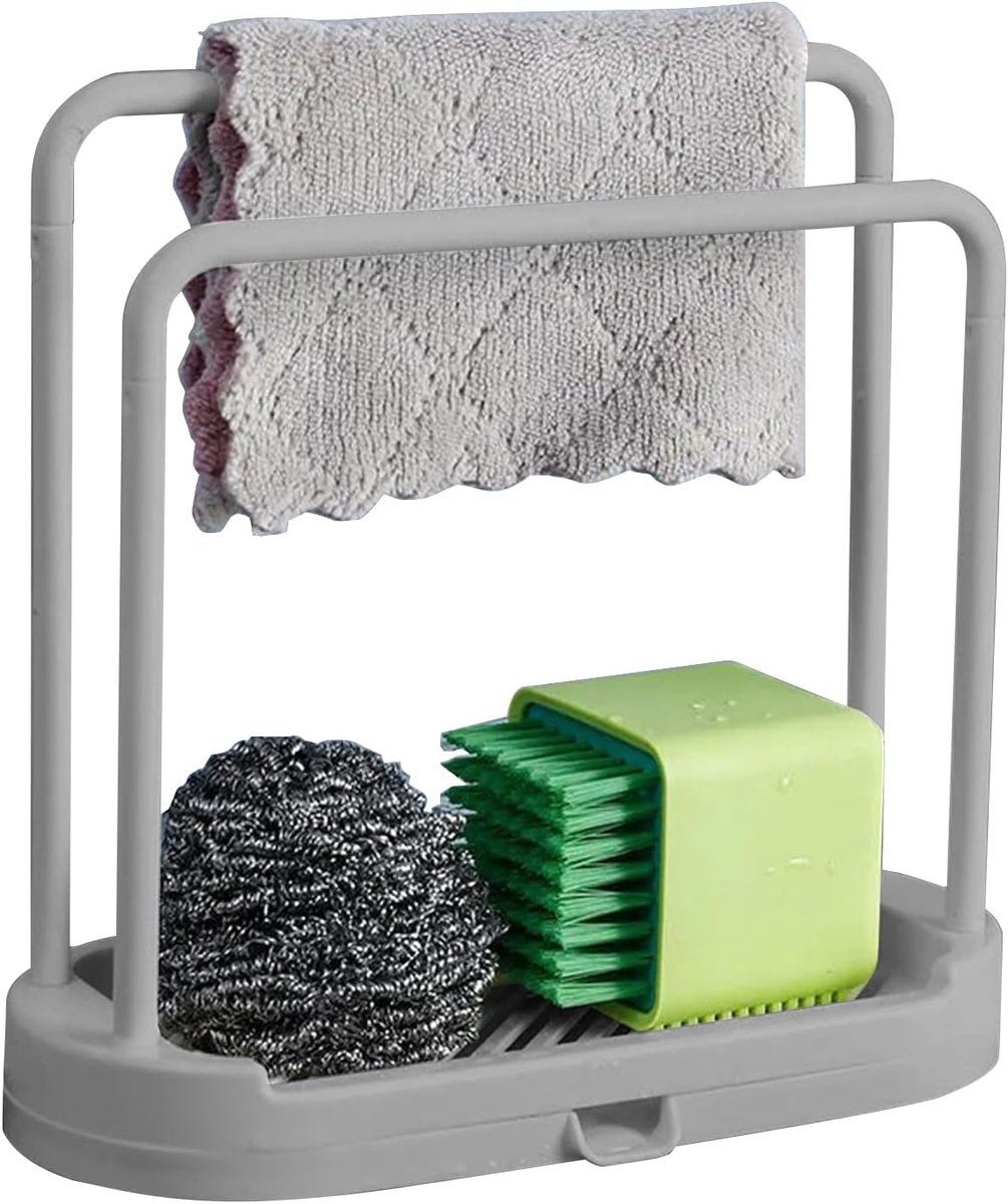 Vaatdoek Houder - Aanrecht Organizer - Snel Drogen - Met Afvoerbakje - 20.5cm Breed