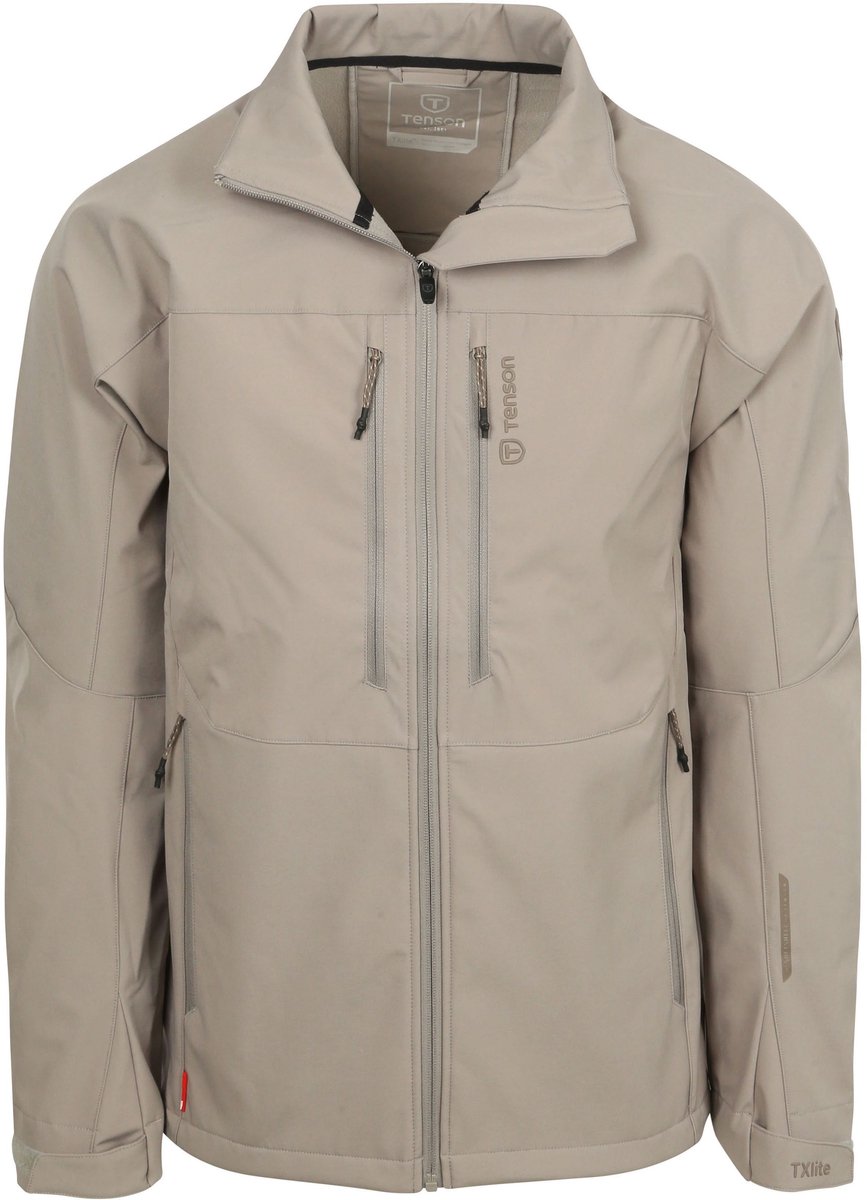 Tenson Softshell Jack Greige - Maat M - Heren - Tussenjas