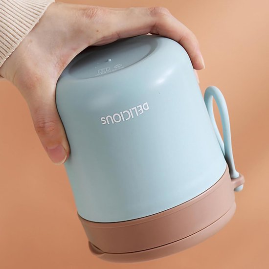 Lunch Box - Voedselcontainer Isolatie - Maaltijd Meenemen - Lekvrij Ontwerp - 430ml Capaciteit - Blauw van Merkloos — afbeelding 3