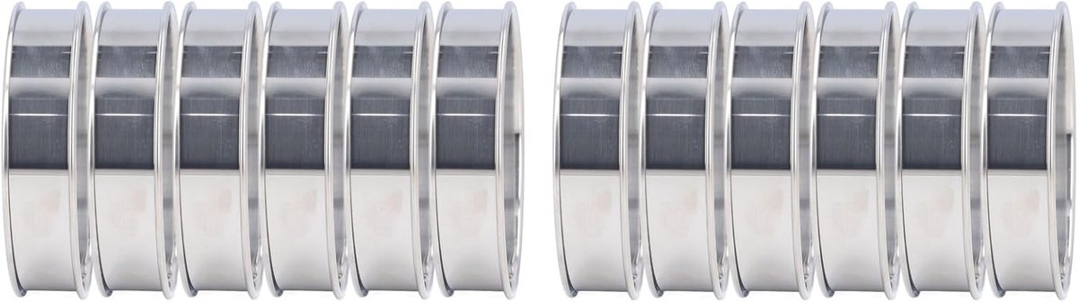 Muffinringen Set - Bakringen Gebak - Taart Muffin Maken - Dubbel Gewalste Rand - 4 Inch Rond
