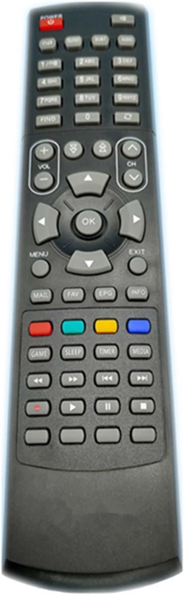 Afstandsbediening - TV Controller - Satellietontvanger Bediening - Direct Gebruiksklaar - Compact Model - Zwart