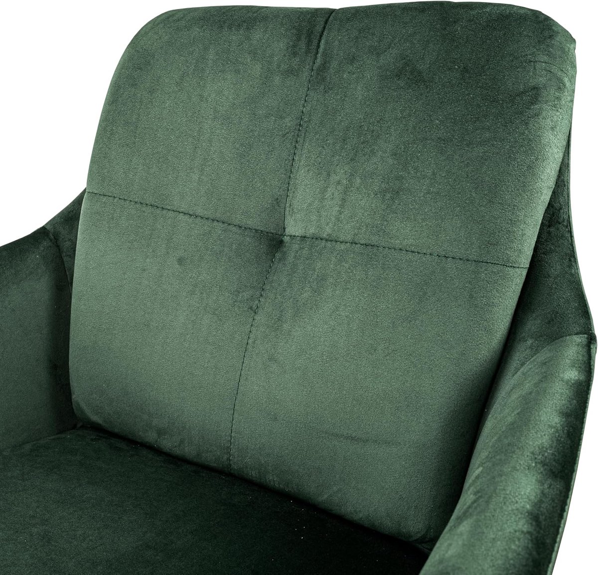 Moderne Bureaustoel - Draaistoel Ergonomisch - Thuiswerken Comfort - Metalen Poten Zonder Wieltjes - 42x54x92cm - Groen thumbnail 5