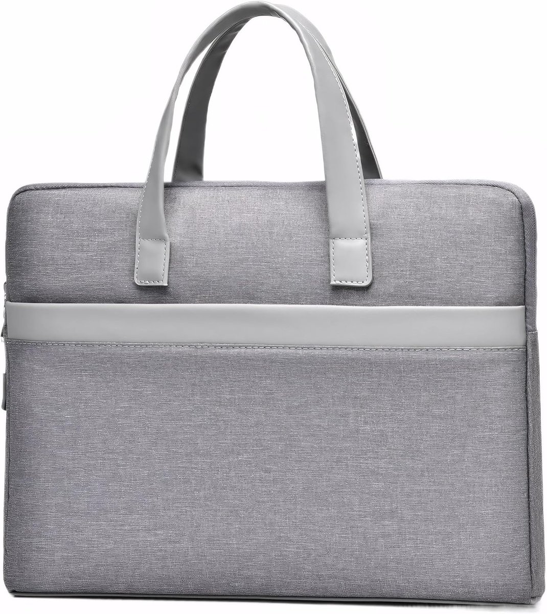 Laptop Handtas - Laptoptas - Veilig Transport - Waterafstotend Canvas - 37x29x5 cm - Grijs