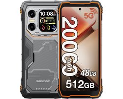 Blackview XPLORE 1 Robuuste Smartphone 5G - 48GB RAM - 512GB ROM - 20000mAh - 6.78 inch Robuuste Telefoon - Android 15 - 64MP+50MP Camera - IP68/IP69K - NFC - OTG - GPS - Oranje