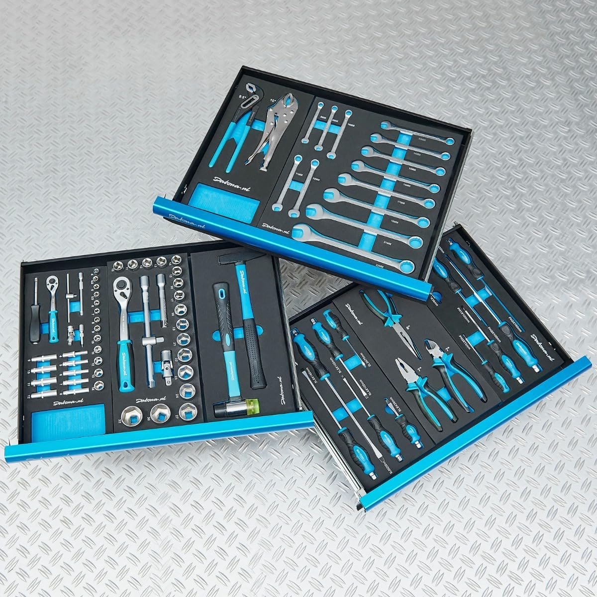 Gereedschapsset 81-delig - Softmodule set - Lades organiseren - 8 modules - 3 lades - Zwart