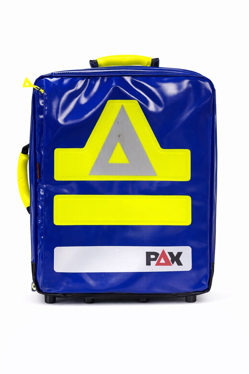 EHBO tas / Medische rugtas PAX – Professionele hulpverleningstas – Blauw/Geel – Zeer robuust