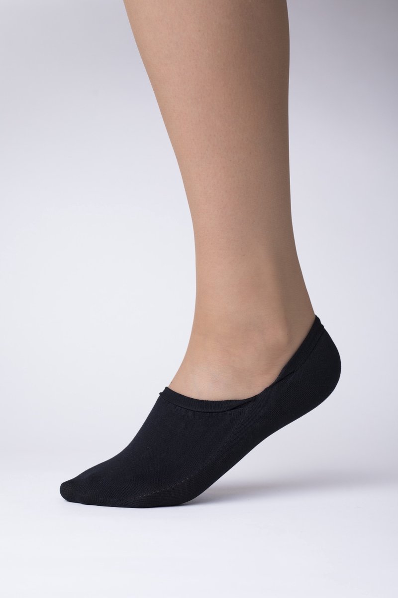 Steps - Footies sneaker - Zwart - 35-38 - Onzichtbaar - 2-Pack - Naadloos - Slip-free technologie - LS37