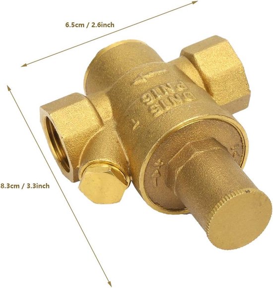 Waterdrukregelaar - Drukontlasting Klep - Leidingwater Reguleren - Hoge Precisie - DN15 1/2 Inch — afbeelding 4