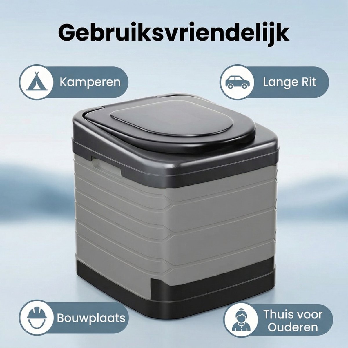 Camping Toilet | Opvouwbaar & Draagbaar
