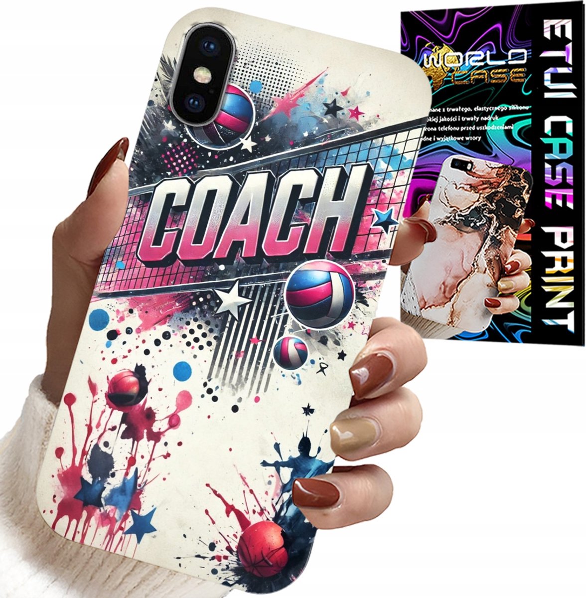 IPHONE XS MAX HOESJE - VOLLEYBALCOACH MESH HOESJE, ACHTERKANT