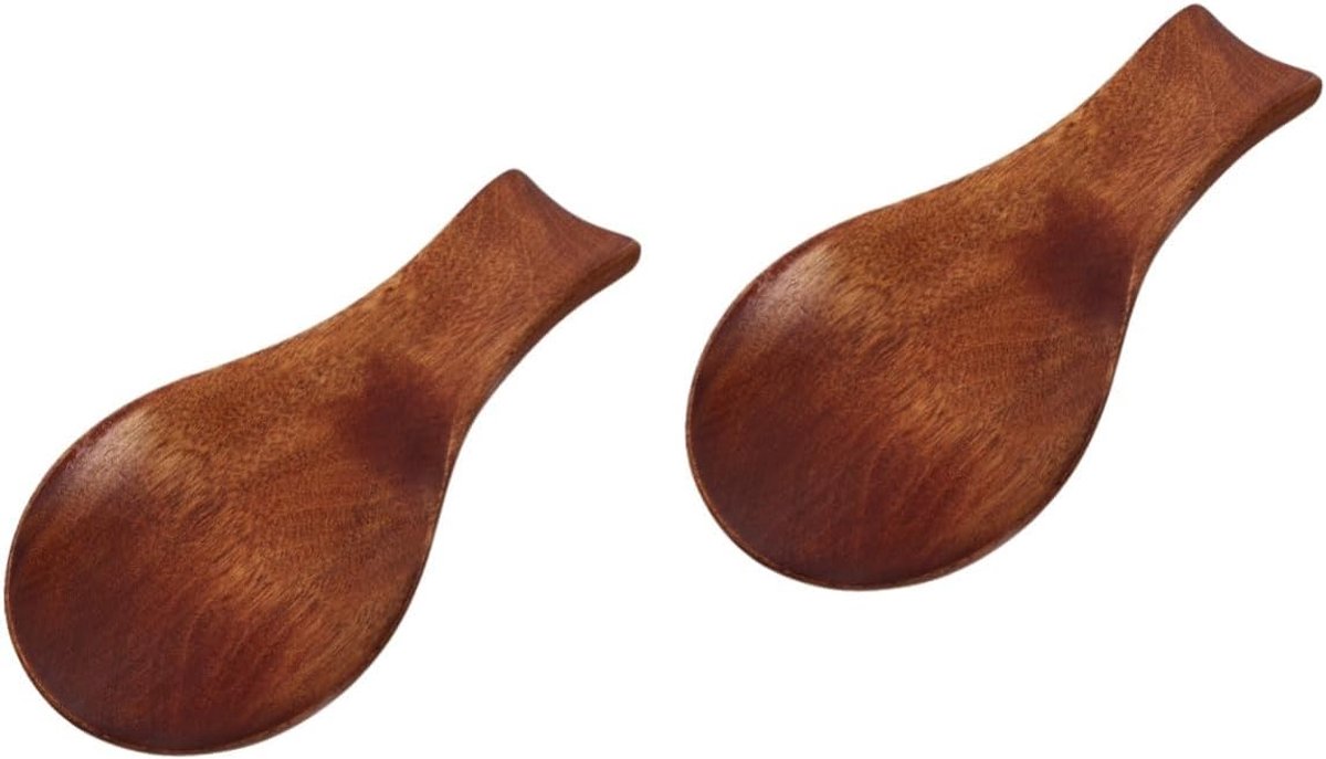 Lepel Houder - Keuken Accessoire - Koken & Serveren - Natuurlijk Hout - 17.8 x 9 cm - Kaki