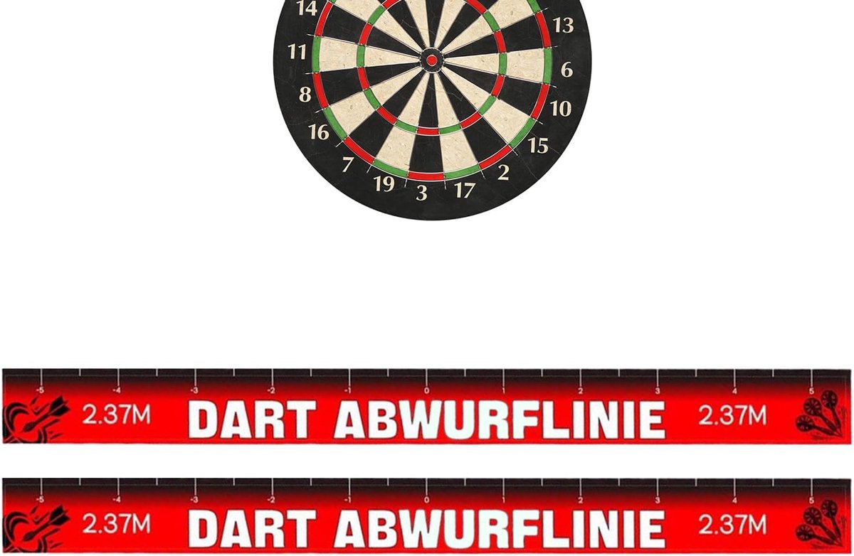 Vloersticker Dartlijn - Gooi Lijn - Precisie Werpen - Herpositioneerbaar Waterdicht - 56x5cm - Meerkleurig