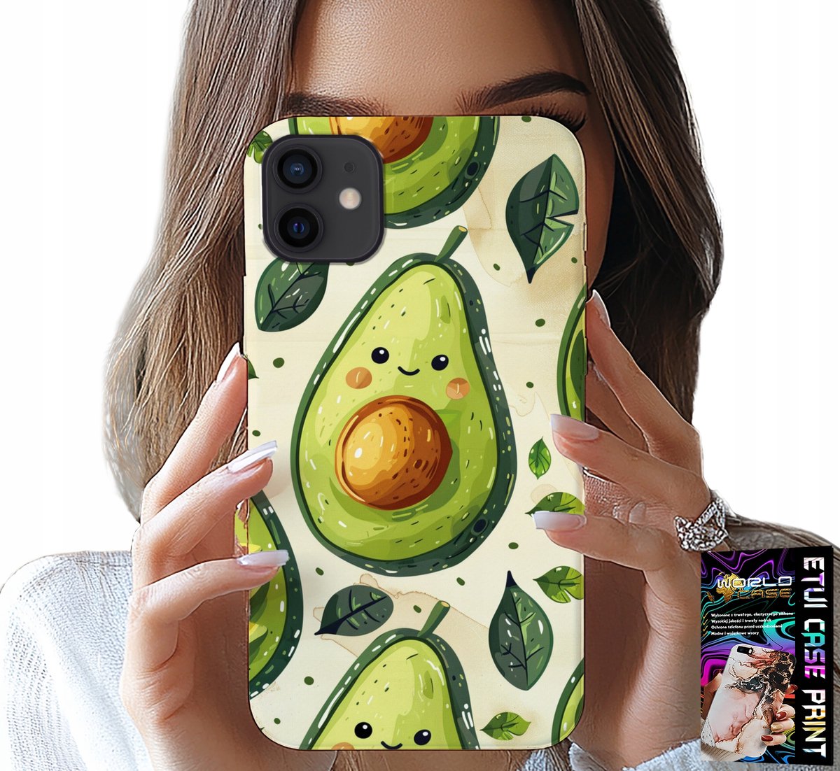 iPhone 12 Mini hoesje - Leuk hoesje met lachende avocado
