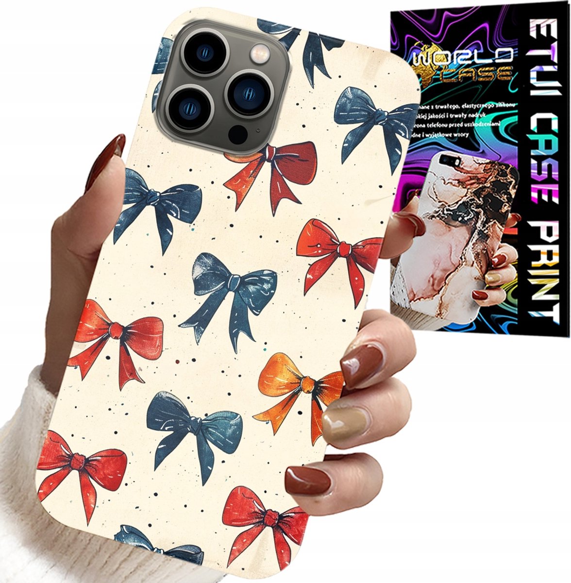 HOESJE VOOR IPHONE 12 PRO MAX - KLEURRIJKE LINTEN MET MODIEUZE PATRONEN