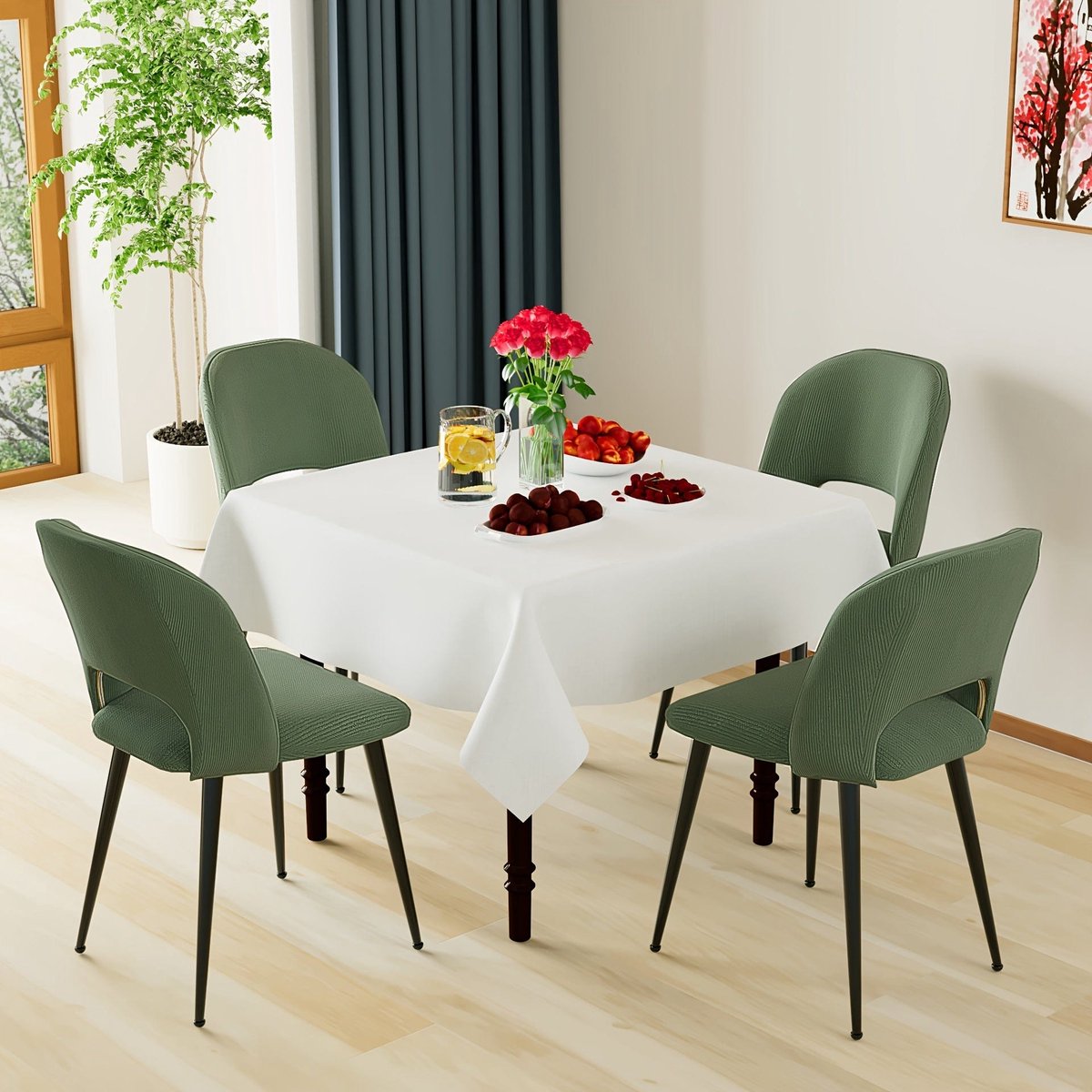 Eetkamerstoelen – Keukenstoelen – Eettafelstoelen – Stoelen – Kuipstoelen – Gestreepte Kat
