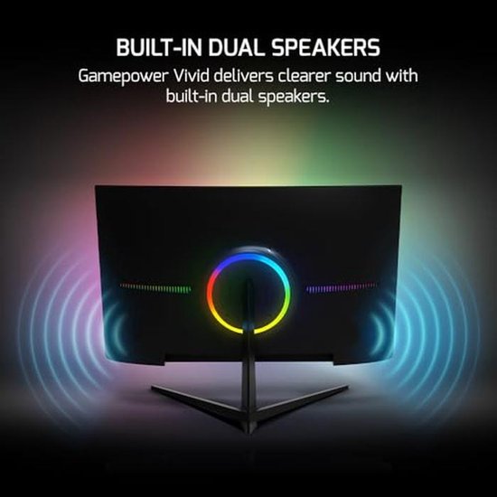 Curved Gaming Monitor 24 inch - Full HD 1080P, 180Hz, 0,5 ms, VA HDR Display, Frameloos, FreeSync G-Sync, 125% sRGB met Luidspreker — afbeelding 5
