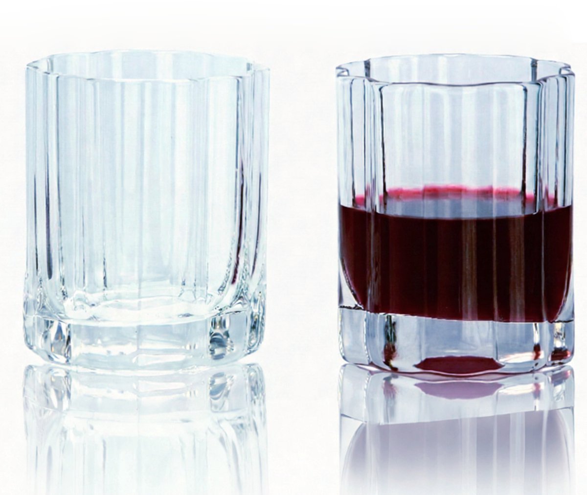 OZ Home – Luno Drinkglazen 250 ml – Set van 2 – Ribdesign – Dikke Bodem – Vaatwasserbestendig