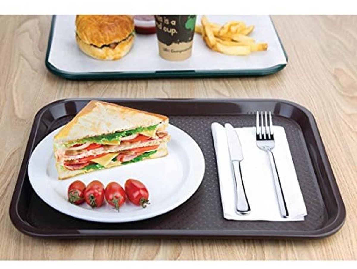 Serveerschaal Donkerbruin 305x415mm - Ideaal voor Fast Food en Catering