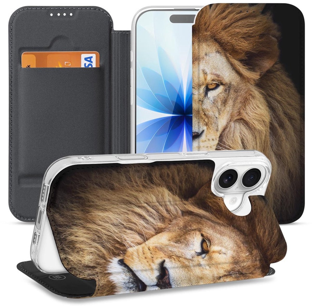 Book Wallet Case Apple iPhone 17 Leeuw