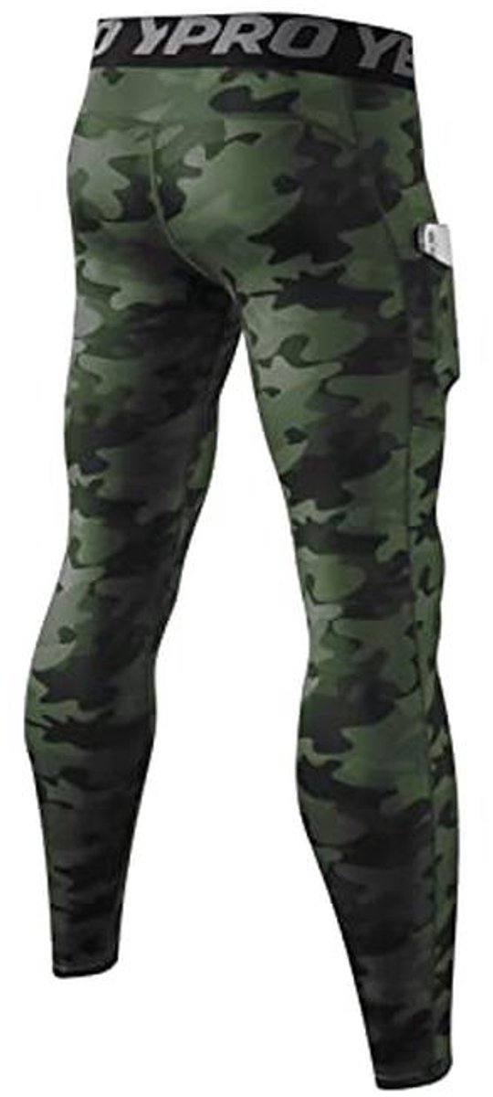 Sportlegging heren - Compressiebroek met zakken voor hardlopen en sport — afbeelding 4
