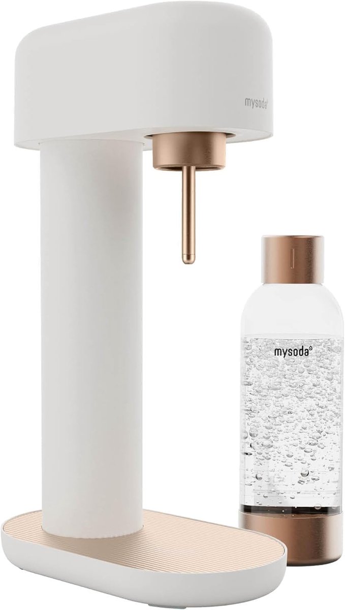 Mysoda Ruby 2 White Copper - aluminium, design bruiswatertoestel - incl 1 waterfles