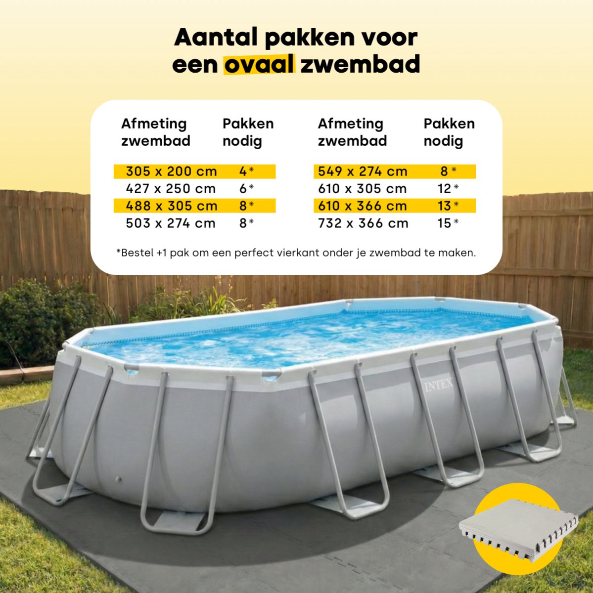 Intex Zwembadtegels - 50 cm x 50 cm x 1 cm - Blauw — afbeelding 13