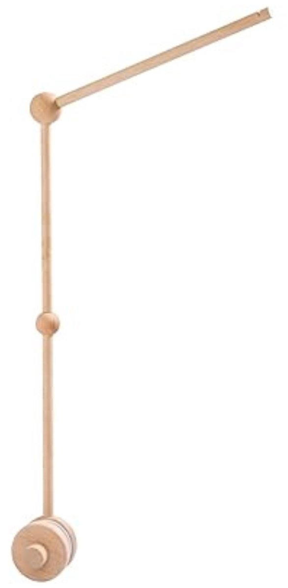 Aura® Piekstof - Sluierstang Verstelbaar - Piekstok klamboe Eenvoudig Installeren - Hout - Beige - 39cm x 10cm x 8cm