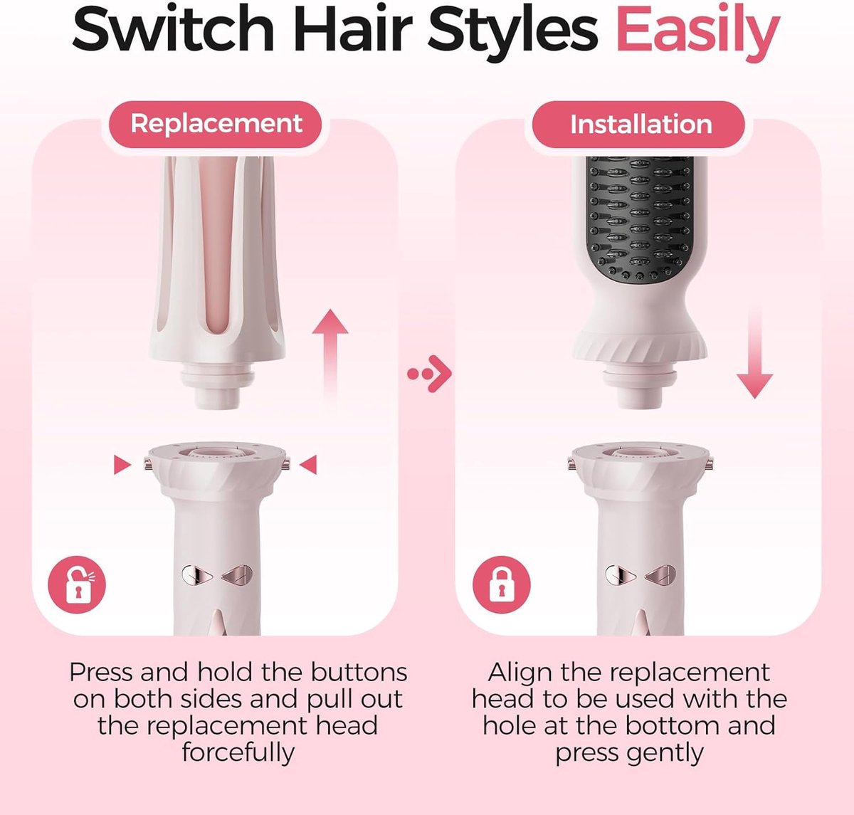 Allesto 3-in-1 Krultang met Verwisselbare Pennenhouders - afbeelding 3