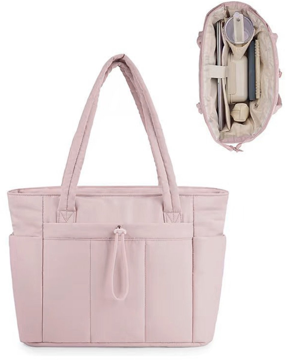 Tassen - Handtassen - Sporttassen - Dameshandtassen - Reistassen - Werktassen - Luiertassen - Met bekerhouder - Met laptopvak - Geschikt voor reizen - werk - verpleegkundigen - vrouwen - strand - winkelen - roze