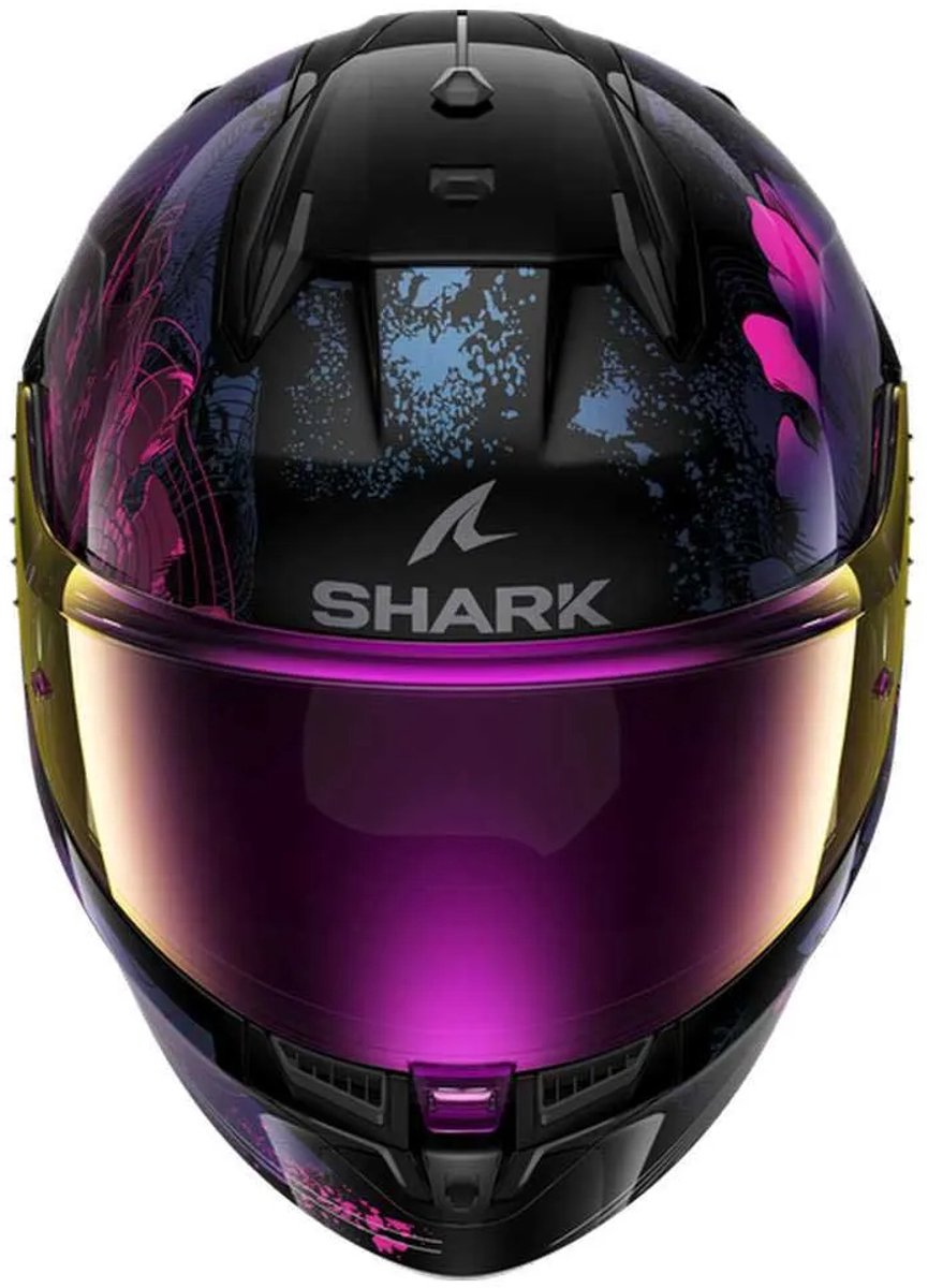 SHARK D-SKWAL 3 MAYFER Black Violet Glitter - Maat XS - Integraal helm - Scooter helm - Motorhelm - Zwart - Scooterhelmen mannen en vrouwen. – foto 3