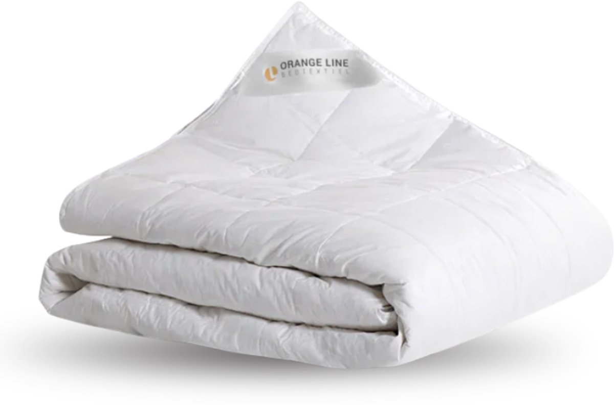 Dekbed-Discounter - Orange Line Dekbed 240 x 200 cm - Alle seizoenen - Wasbaar op 60 graden - Anti-allergisch - Wit